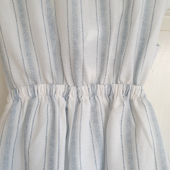 REVERSE womens size XS playsuit, light blue and white, adjustable front tie, NEW - Picture 8 of 9